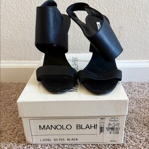 Manolo Blahnik Black Heeled Sandals